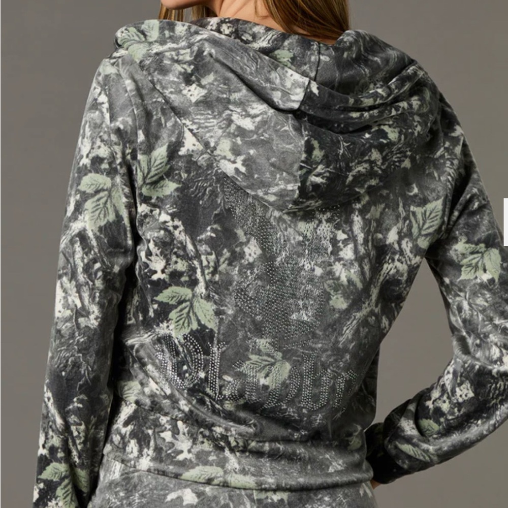 Sold PLAYBOY Camo Blinged Velour Hoodie - Picture 2 of 12